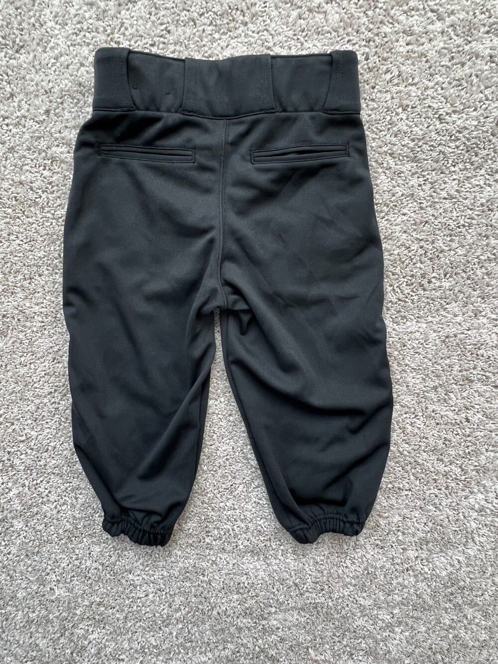 CHAMPRO Youth M Open Bottom Relaxed Fit Baseball Pants BLACK 30/30 - Picture 6 of 7